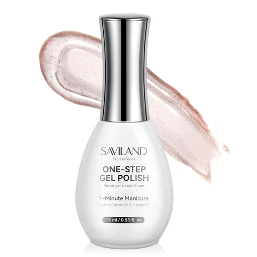 Miniatura 11 de SAVILAND Glazed Nails - Esmalte de uñas de gel de un solo paso: 0.5 onzas de esmalte de gel de ojo de gato, bolígrafo de arte 5 en 1 Jelly Silver
