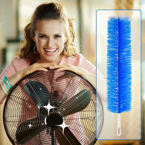 Miniatura 6 de Sliner 2 cepillos de limpieza de ventilador flexibles, limpiador de plumero reutilizable de telaraña, removedor de suciedad de cabeza de microfibra