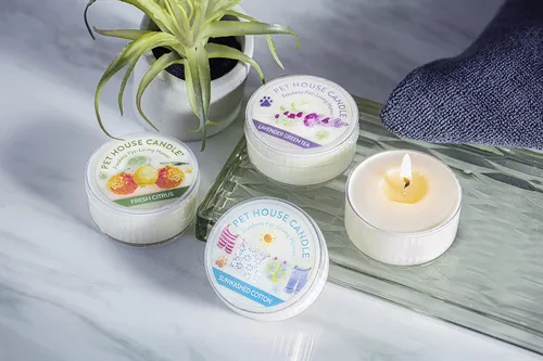 Miniatura 4 de Pet House - Mini velas para olor de mascotas, a base de plantas, velas perfumadas aptas para perros y gatos, té verde lavanda, paquete de 3