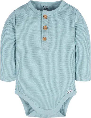 Miniatura 5 de Gerber Mamelucos Henley de manga larga para bebé (2 unidades)