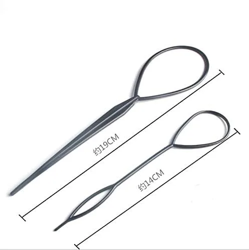 Miniatura 2 de 1 Unidad(2 piezas) Plástico Magic Hair Braid Cola de caballo Herramienta Clip Herramienta Simple DIY Estilo de Cabello Accesorios Estilo Estilo Azul