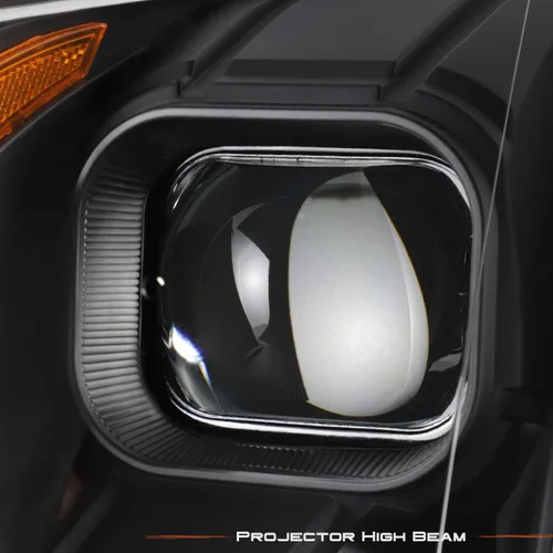 Miniatura 7 de AKKON - Para 2008-2014 Cadillac CTS Faros LED de proyector doble negro con carcasa Switchback [Modelo halógeno]