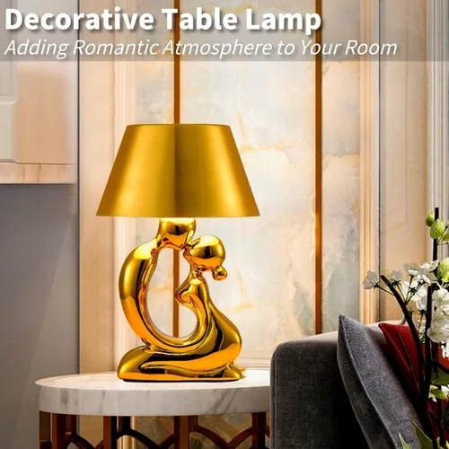 Miniatura 2 de Lámpara de mesa inalámbrica, lámpara de estatuas de Thinker, lámpara de escritorio estética LED táctil, recargable, funciona con pilas, luz de noche