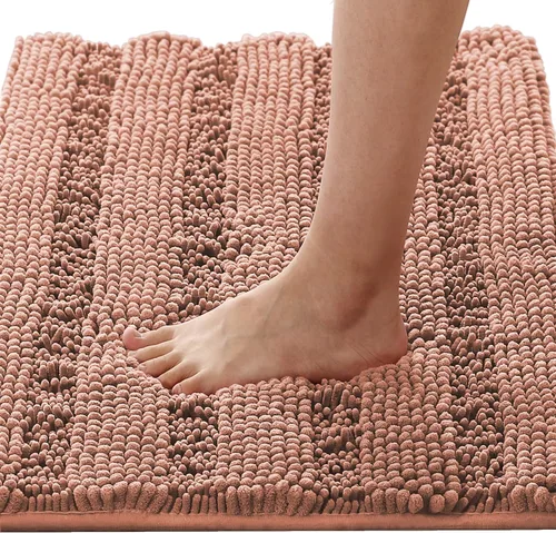 Miniatura 25 de H.VERSAILTEX - Alfombras de baño, juego de 2 piezas, alfombra de contorno para baño, juego de alfombras para inodoro, alfombra antideslizante