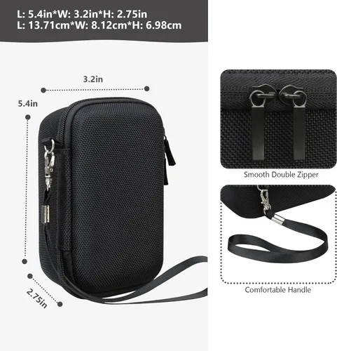 Miniatura 3 de Funda de transporte para cámara compacta Sony RX100 VII/ RX100 VI/ RX100 V/ RX100 IV/ RX100 III Premium Compact Camera, bolsa de viaje con bolsillo