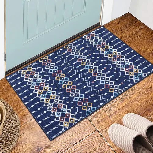 Miniatura 18 de FairOnly Alfombra bohemia abstracta de 2 x 3, para interiores y exteriores, antideslizante, lavable, alfombra pequeña para cocina, dormitorio, baño