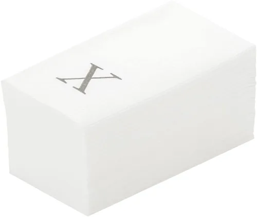 Miniatura 17 de Luxenap Toallas de invitados de tacto de lino de 15.8 X 7.9 pulgadas, 50 toallas de mano con letras - Letra dorada "S", fuente sans serif