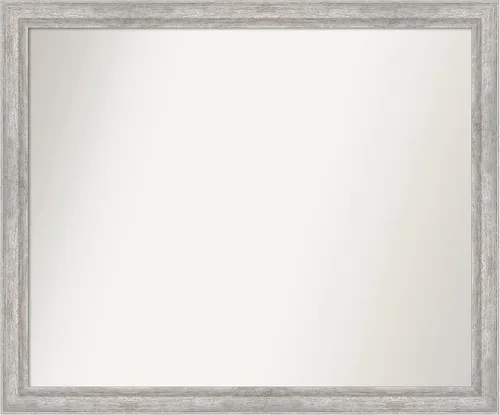Miniatura 131 de Amanti Art Espejo de baño plateado para sobre fregadero, 23 x 23 pulgadas, espejo cuadrado plateado en ángulo, marco de madera moderno medio, se
