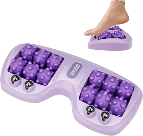 Rodillo de masaje de pies, alivio de la fascitis plantar con diseño de acupresión de garra de gato, herramienta de reflexología compacta portátil