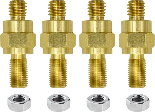 Miniatura 7 de Ampper 3/8"-16 y 3/8"-24 pernos de terminal de batería de poste lateral largo de latón, poste lateral estándar de batería extensor compatible