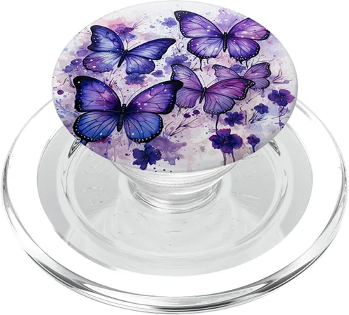 Miniatura 8 de mariposa estética púrpura mariposas naturaleza azul PopSockets estándar PopGrip