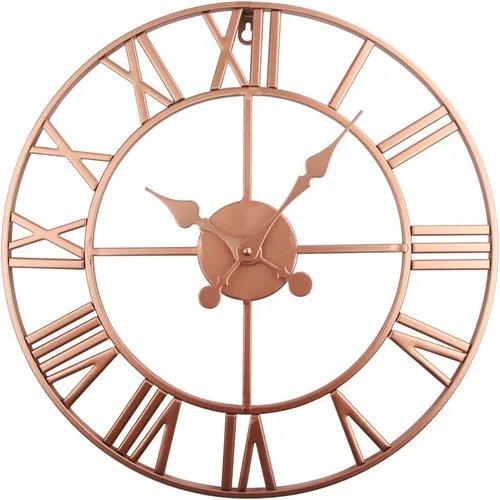 Miniatura 8 de Timelike Reloj de pared romano grande, estilo rústico, vintage, de metal, reloj de pared grande de gran tamaño, para el hogar, sala de estar, Negro