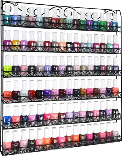 Miniatura 9 de AMT - Estantes metálicos para esmalte de uñas para pared, exhibición de esmalte de uñas transparente, organizador de aceites esenciales Young
