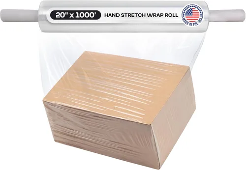 Miniatura 7 de IDL Packaging Rollo de envoltura elástica resistente a mano de calibre 115 de 18 pulgadas x 1000 pies (paquete de 1 rollo), película elástica
