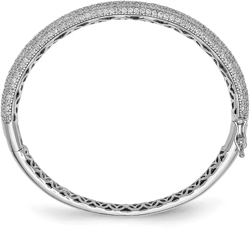Miniatura 2 de Diamond2Deal Juego de pulsera de plata de ley 925 con circonita cúbica, para mujer, Plata de ley, Circonita cúbica
