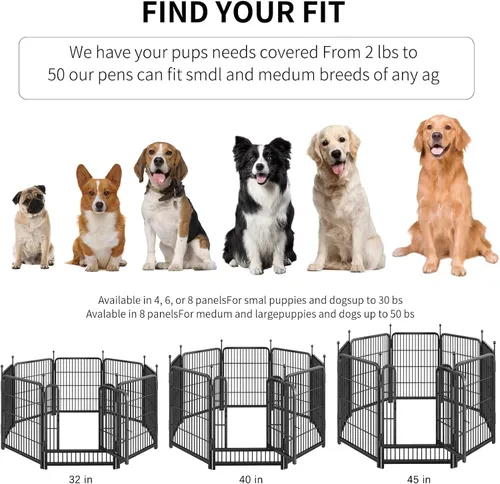 Miniatura 2 de Corralito para perros, valla portátil para perros al aire libre, corralito para perros grandes, medianos y pequeños, vallas para perros