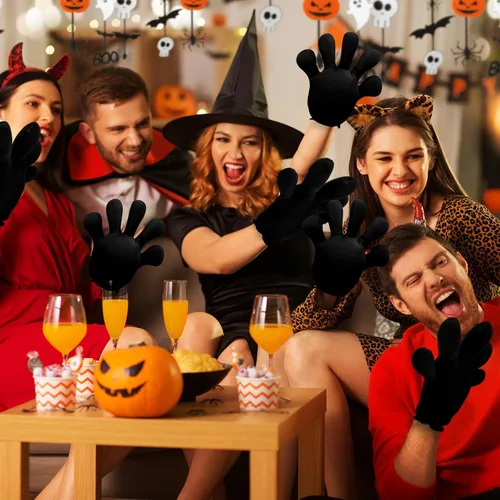 Miniatura 17 de Geyoga 2 pares de guantes grandes de disfraz de manos de dibujos animados, guantes de Halloween para fiestas, cumpleaños, juegos de rol, disfraces