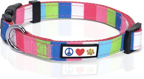 Miniatura 56 de Collar para mascotas Pawtitas, de 6 pies, suave, ajustable, color sólido, de nailon. El collar y arnés a juego para perros y cachorros, se venden