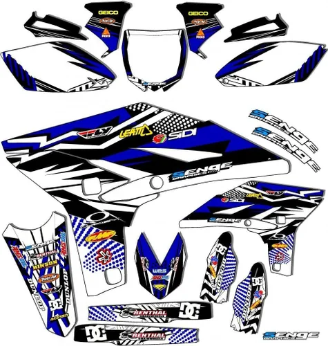 Miniatura 7 de 2007-2014 WR 250 F Mayhem Black Senge Kit de base gráfica compatible con Yamaha