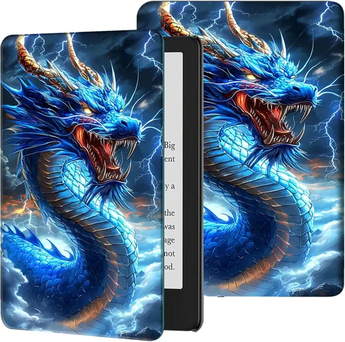 Miniatura 11 de Funda para Kindle de 6 pulgadas (11.ª generación, versión 2024/2022) delgada de piel sintética, ajustable, multiángulo, Smart Shell con función