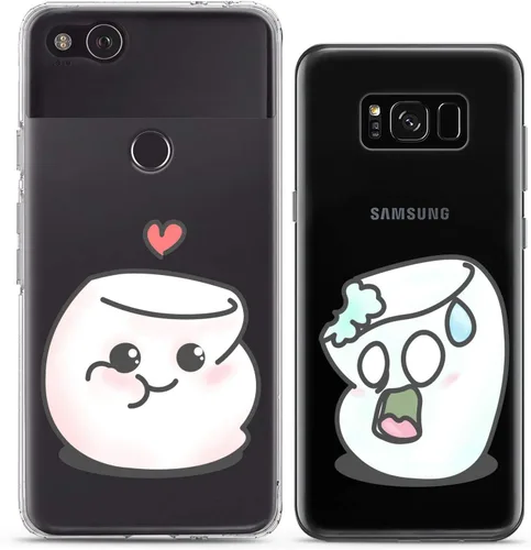 Miniatura 6 de Fundas a juego para parejas compatibles con iPhone 16 15 14 13 12 11 Pro Max Mini Xs X 6s 8 Plus 7+ Xr 10 SE 5 pares Kawaii Sweet Cute Slim Print