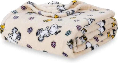 Miniatura 10 de Berkshire Blanket Peanuts® VelvetLoft® Manta de Felpa con el Tierno Personaje Snoopy, Peanuts Snoopy Everyday Buffalo Plaid Navy Tonal, Manta 55