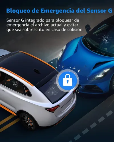 Miniatura 4 de Cámara de tablero frontal y trasera, cámara de tablero 1080P para automóviles, cámara de automóvil de 3 canales frontal trasera e