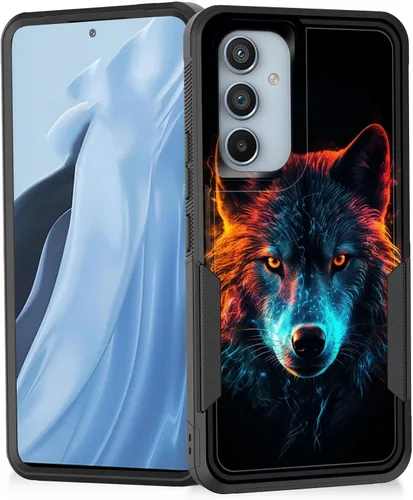 Miniatura 162 de Funda para Galaxy A14 5G, resistente de doble capa híbrida de policarbonato duro, goma suave, a prueba de golpes, funda protectora resistente