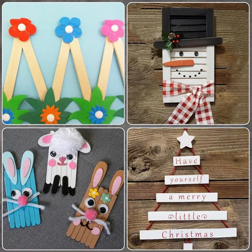 Miniatura 7 de 500 palitos de paletas de 7.87 pulgadas, palitos de helado, palitos de manualidades jumbo, palos de madera natural de alta calidad, ideales