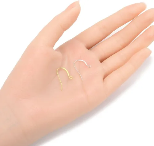 Miniatura 2 de Adabele SS217-G - 20 ganchos de plata esterlina chapada en oro amarillo real de 0.024 in (calibre 22) de 0.024 in (calibre 22)