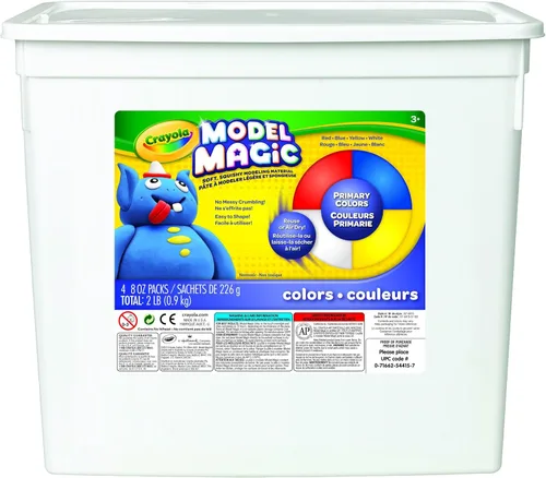 Miniatura 10 de Crayola Model Magic Blanco, Paquete de 4 (8 oz Cada Uno) – Alternativa de Arcilla para Modelar de Secado al Aire para Niños, Regalos de Navidad