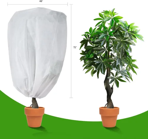 Miniatura 4 de Garutom - Juego de 2 cubiertas para plantas con protección contra la congelación de 48" x 72" 2.2 oz, tela contra heladas para plantas, chaqueta