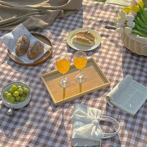 PUPOPIK Manta de Picnic al Aire Libre, Plegable Impermeable Arena Playa Estera, Grande 80x60pulg. Manta de Playa para Camping, Caminata, Viaje,