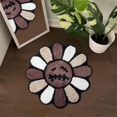 Miniatura 24 de Trippy Alfombra de Cara Feliz Alfombras Geniales Tufted de Secado Rápido Tapetes de Baño para Baño Antideslizantes Tapete de Baño Absorbente de Agua