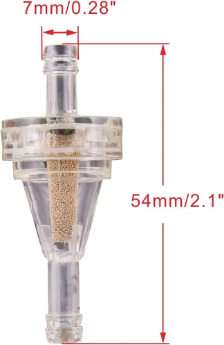 Miniatura 2 de WOOSTAR Filtros de combustible de 0.27 pulgadas con polvo de cobre de repuesto para motocross de 50 cc, 70 cc, 90 cc, 110 cc, 125 cc, 150 cc, ATV, 4