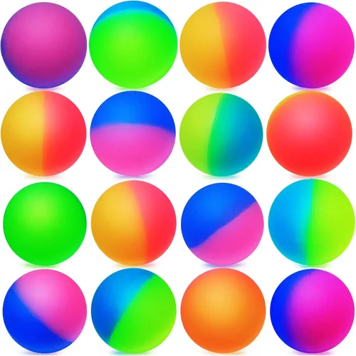 Miniatura 11 de 84 bolas inflables con purpurina para recuerdos de fiesta de niños, 6 colores, bolas de rebote de goma a granel de 1.772 pulgadas (1.772 in), bolas