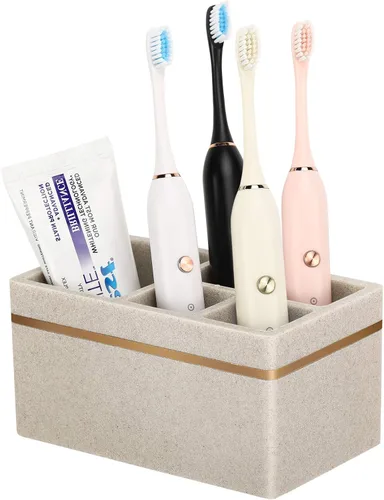 Miniatura 9 de Shinowa Soporte para cepillo de dientes, organizador de cepillo de dientes premium, organizador de almacenamiento para baño para cepillo de dientes