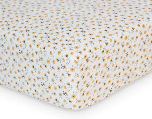 Miniatura 16 de Lulujo Sábanas de muselina para cuna, sábanas ajustables para colchón de cuna para niños y niñas, 28 x 52 pulgadas, 1 paquete de margaritas