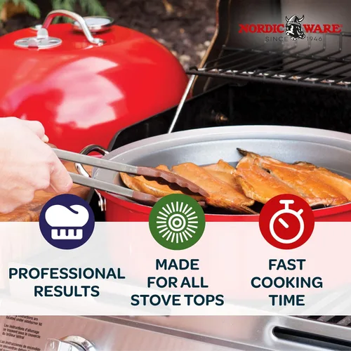 Miniatura 3 de Nordic Ware Ahumador de Hervidor para Estufa, Tamaño Completo, Rojo
