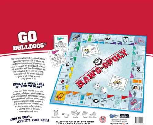 Miniatura 6 de Late for the Sky University of Georgia Dawgopoly Red, Black