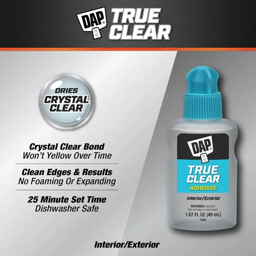 Miniatura 3 de DAP RapidFuse Ultra Clear - Adhesivo multiusos transparente, 1.67 oz (7079800180)