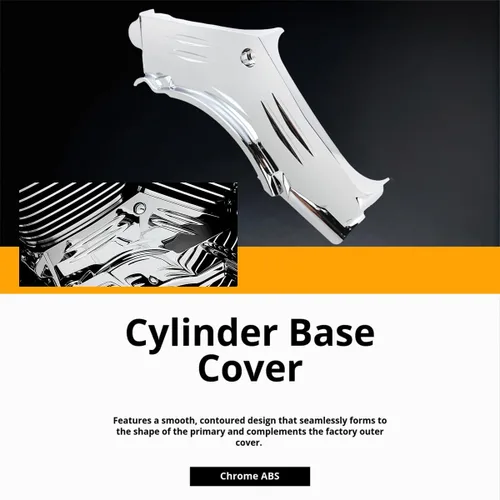 Miniatura 2 de Cubierta de base de cilindro ABS cromada compatible con Harley Softail Dyna Road King Twin Cam 1999-2006