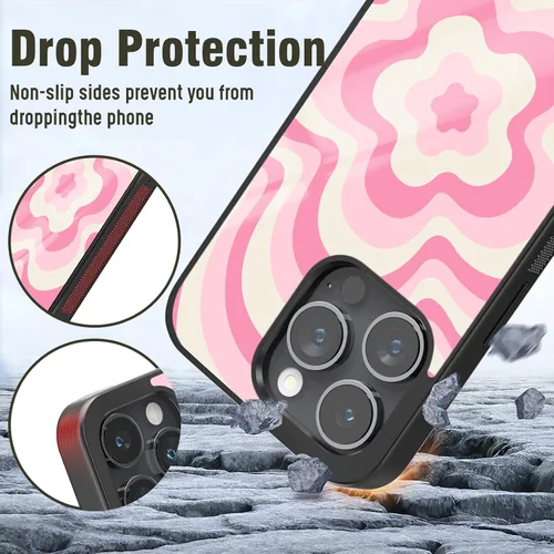 Miniatura 4 de Fundas estéticas para teléfono con estampado de flores para niñas iPhone 11 12 13 14 Pro Max Plus Mini X Xs Xr, Samsung Galaxy A03 A13 A53 A73 Note
