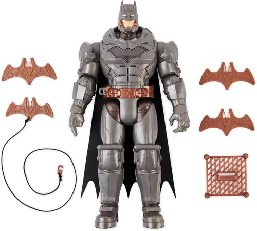 Miniatura 6 de DC Comics, Battle Strike Batman - Figura de acción de 12 pulgadas, 5 accesorios, más de 20 sonidos, juguetes coleccionables para niños y niñas a