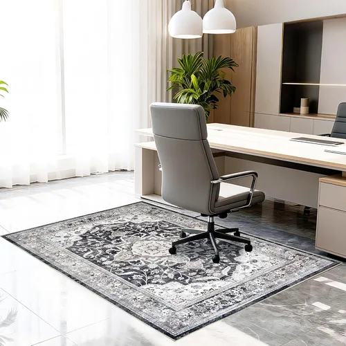 Miniatura 20 de Tapete para silla de oficina para piso de baldosas de madera dura, 36"x48" protector de alfombra antideslizante debajo del escritorio para tapete
