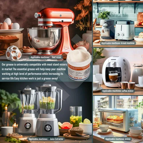 Miniatura 6 de Grasa de grado alimenticio de 6 onzas para batidora de pie Kitchenaid, mantiene el rendimiento de tu máquina y prolonga la vida útil