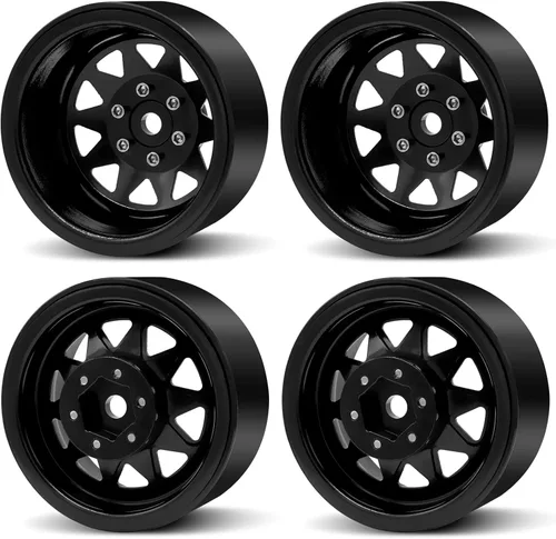 Miniatura 4 de OGRC 4 piezas de ruedas de aluminio de 1.9 pulgadas Beadlock con offset negativo para TRX4 TRX6 SCX10 I II III 90046 AXI03007 Redcat GEN7 GEN8 RC4WD