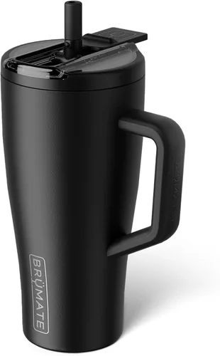 Miniatura 29 de BrüMate Era Flip - Vaso de 30 onzas con tapa con pajilla cubierta 100 % a prueba de fugas, popote higiénico cubierto, botella de agua de acero