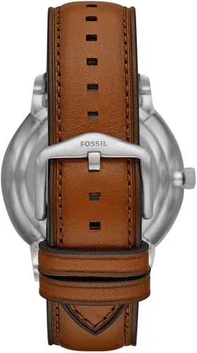 Miniatura 2 de Fossil Neutra - Reloj automático para hombre, tamaño de caja de 1.732in, movimiento automático, correa de cuero, plata, correa, plateado, Correa