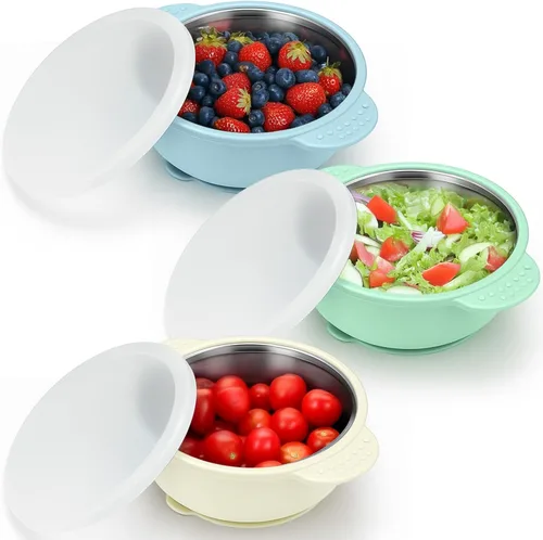 Miniatura 11 de BUSOHA Vasos para sorber de acero inoxidable para niños de más de 6 meses, 3 en 1, taza para sorber de silicona para niños pequeños con cepillo